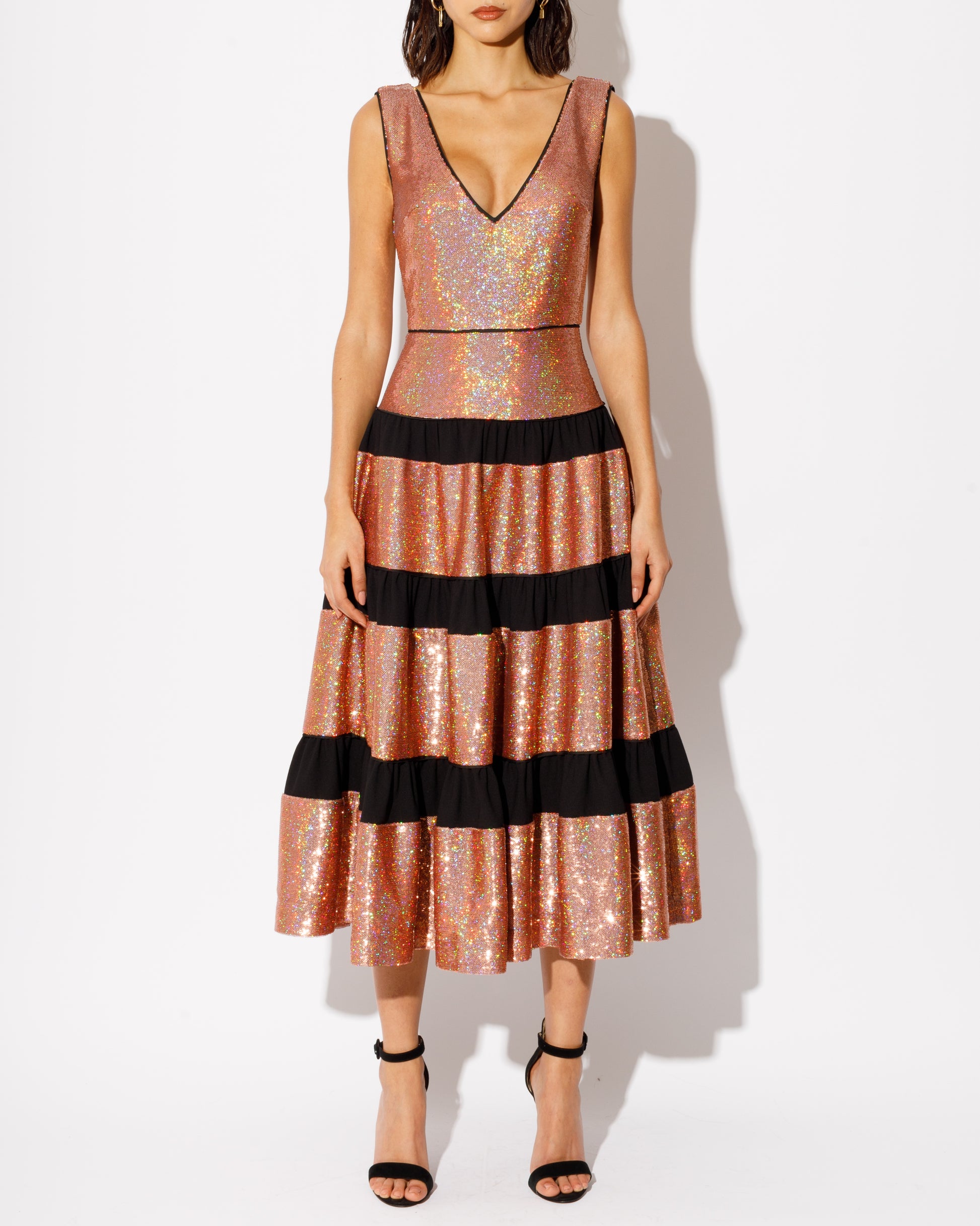 pink sequin party dress