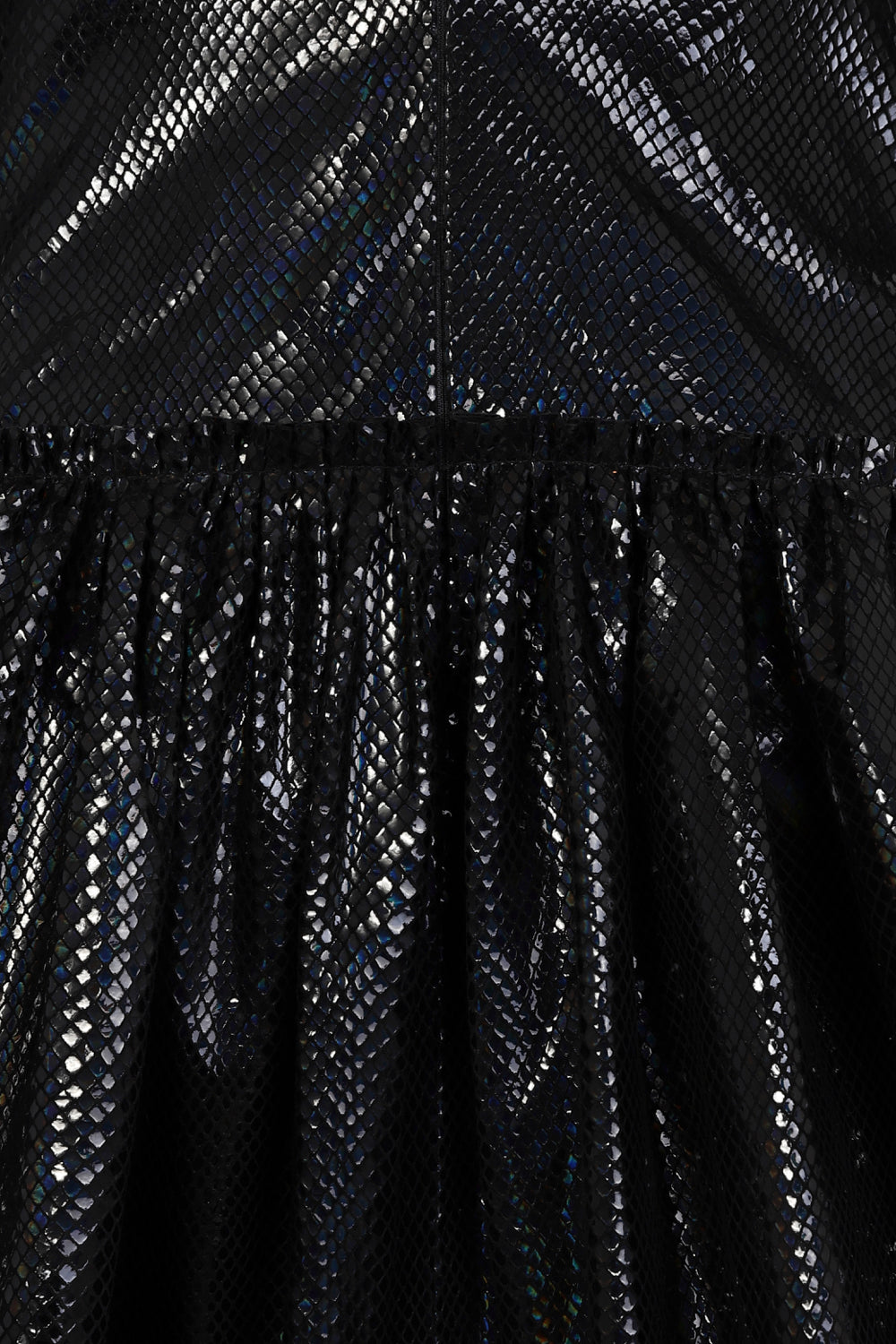 Metallic Black Leather Dress